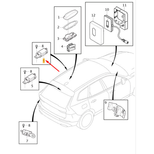 Amplificateur D'antenne Volvo XC60 MK2 - Référence 31483915 - Occasion Fonctionnel