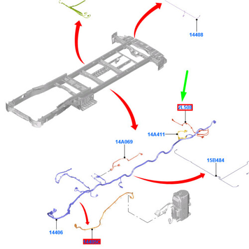 FORD TRANSIT MK4 Rear Brake Pad Wear Warning Wire 1890110 NEW GENUINE