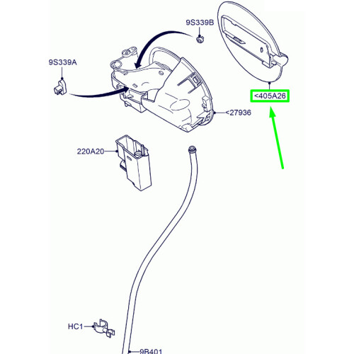 FORD FOCUS CMAX Fuel Tank Filler Access Door 1474908 NEW GENUINE on OnBuy
