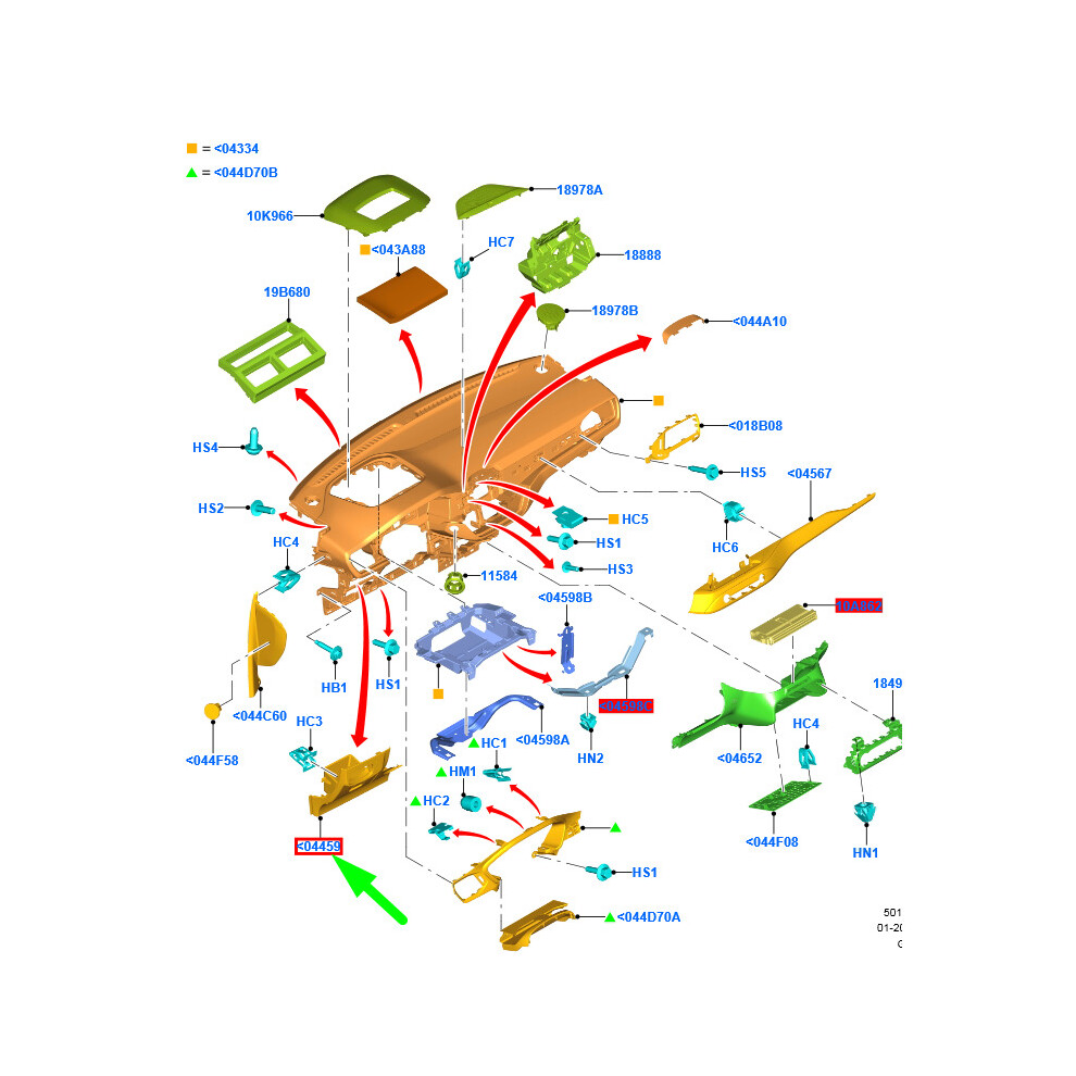FORD FOCUS C519 MK4 Instrument Panel Left Side Cover LHD 2502469  