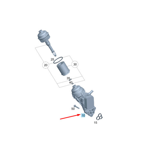 MERCEDESBENZ A W176 Oil Filter Housing With Cooler A2701800810 NEW