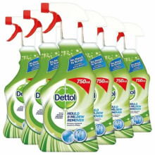 Dettol Mould and Mildew Remover Spray Cleaning Spray 750ml x 6