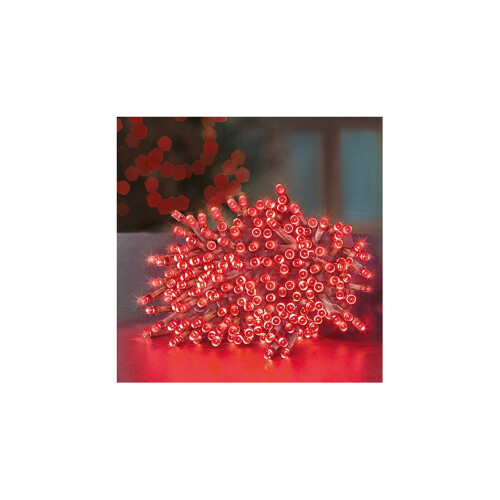 Premier 200 Red LED Supabrights String Tree Lights 16M Lit Length Clear Cable 1