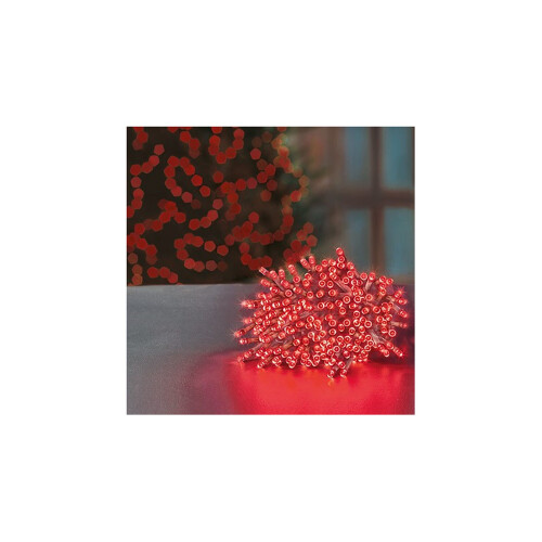 Premier 200 Red LED Supabrights String Tree Lights 16M Lit Length Clear Cable 2