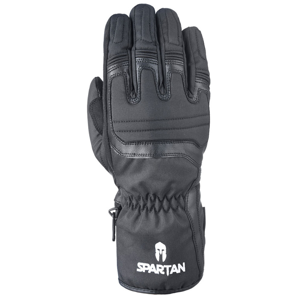 (L) Spartan Waterproof Winter Textile Gloves Black