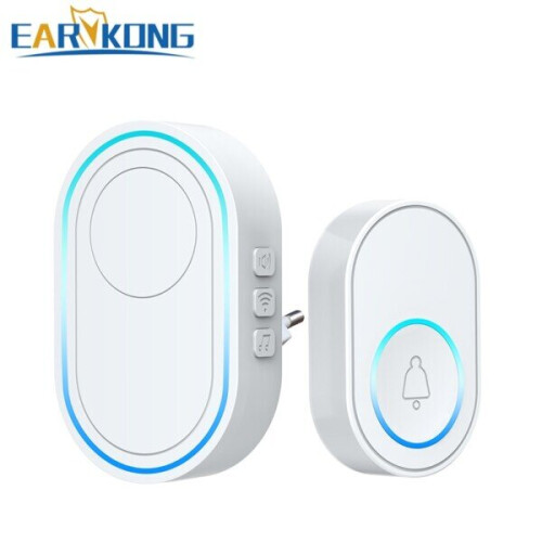 (1receiver 1button B, EU plug) Intelligent Wireless Doorbell