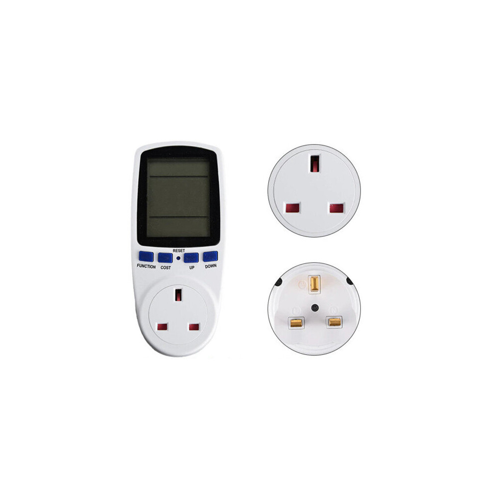 (Uk 230V 50Hz) Digital Lcd Power Meter Wattmeter Socket Wattage Kwh Energy Meter 5000015252789