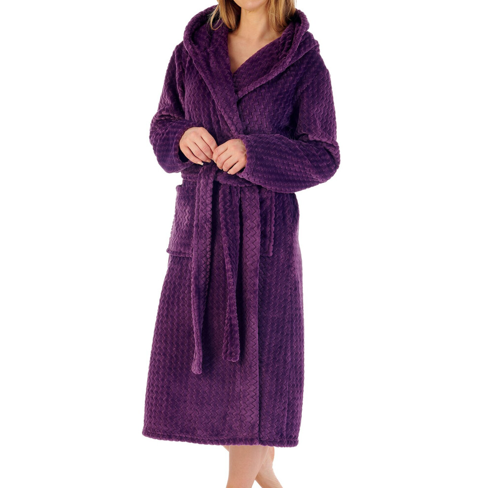 (Purple, 2XL) Slenderella HC02319 Women's Long Dressing Gown