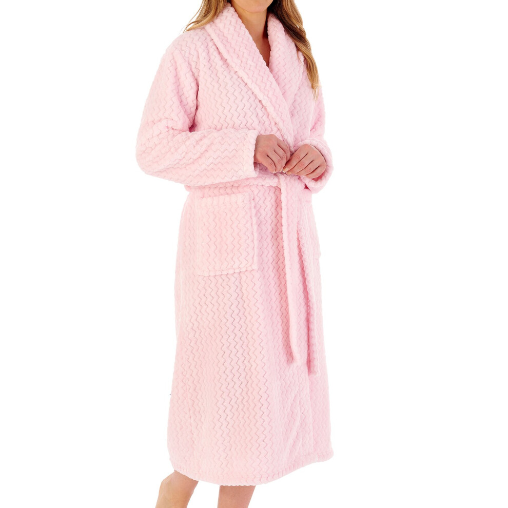 (Pale Pink, XLarge) Slenderella HC02318 Women's Wrapped Dressing Gown