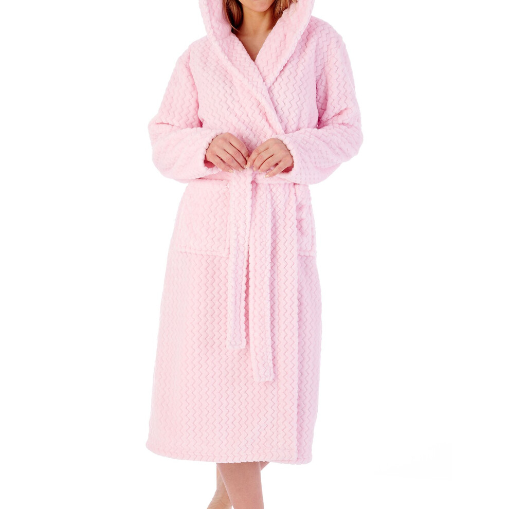 (Pale Pink, 2XL) Slenderella HC02319 Women's Long Dressing Gown