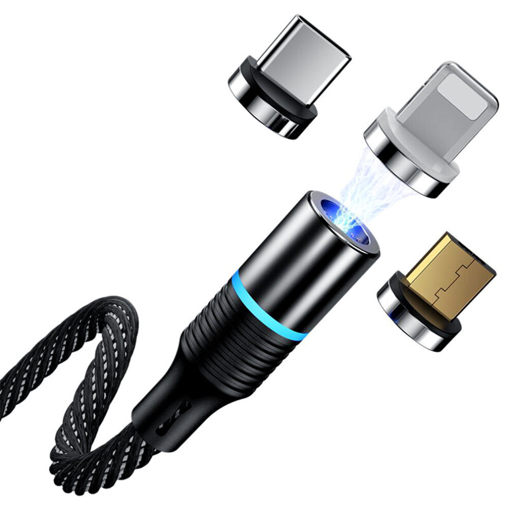 Photos - Other for Mobile  High Quality 3in1 Fast Charging Magnetic Cable(Black- 1.2M)