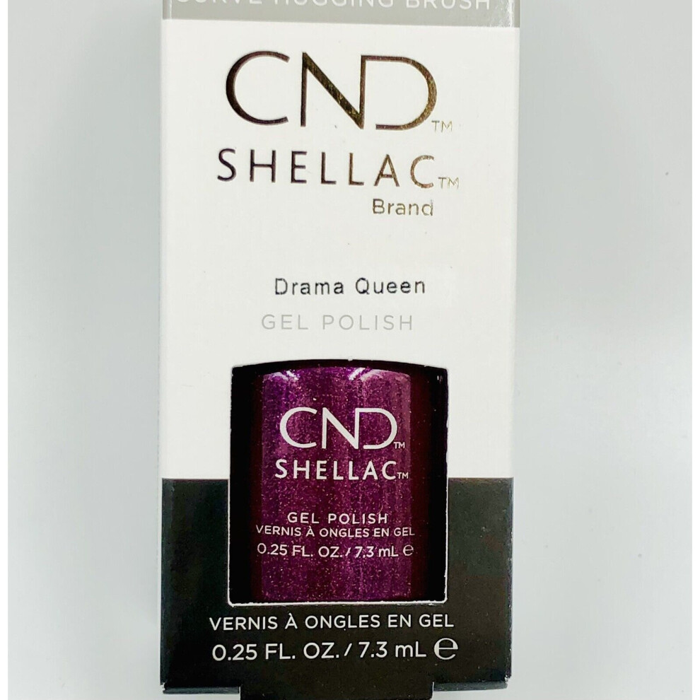 CND SHELLAC BRAND GEL NAIL POLISH DRAMA QUEEN 7.3ML