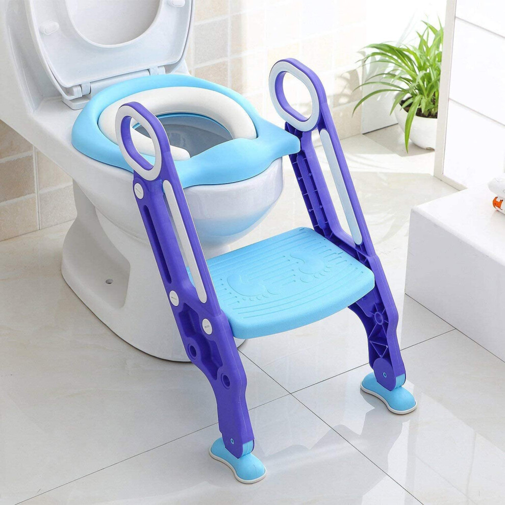 KEPLIN Potty Toilet Seat Adjustable Baby Toddler Kid Toilet Trainer Purple