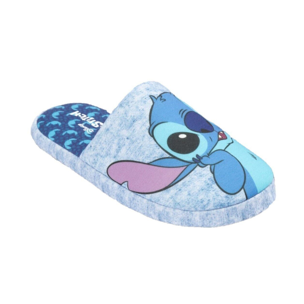 (5 UK-6 UK, Blue) Lilo & Stitch Womens/Ladies Slippers