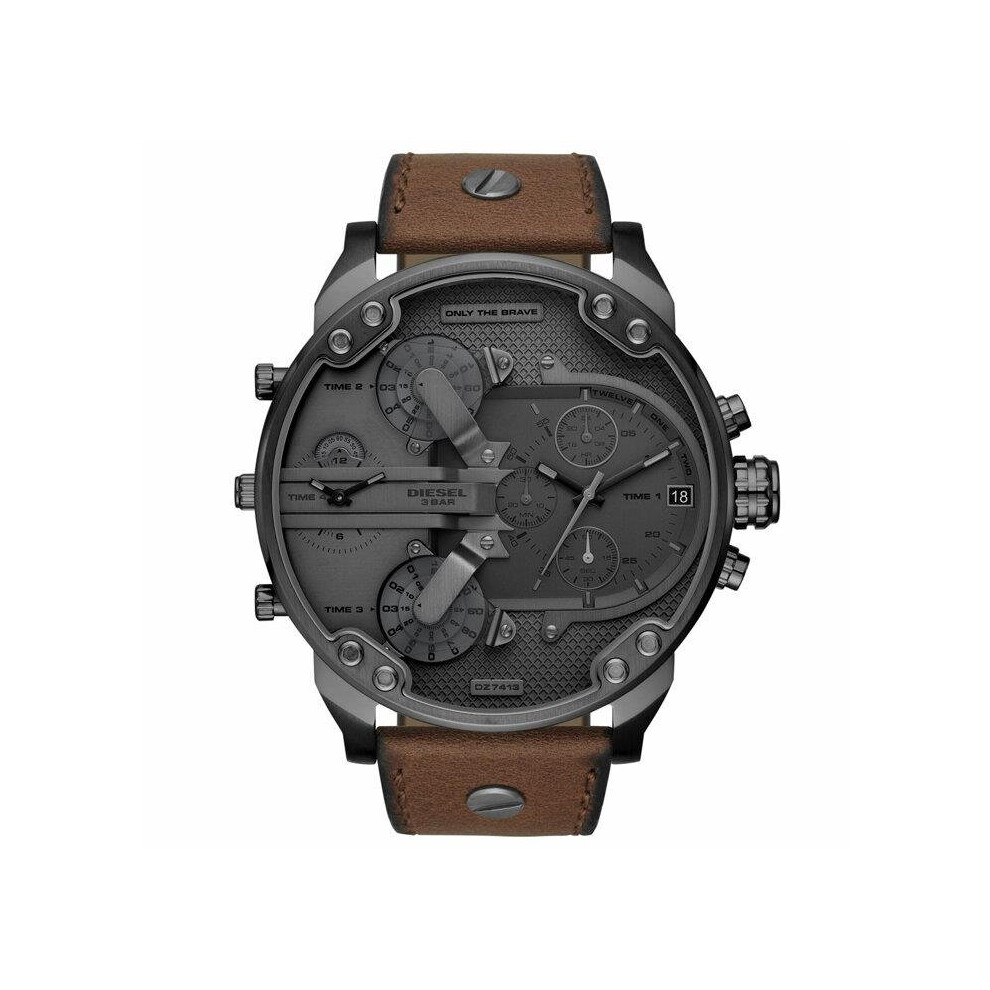 Diesel DZ7413 Mr. Daddy 2.0 Chronograph Brown Leather Men's Watch