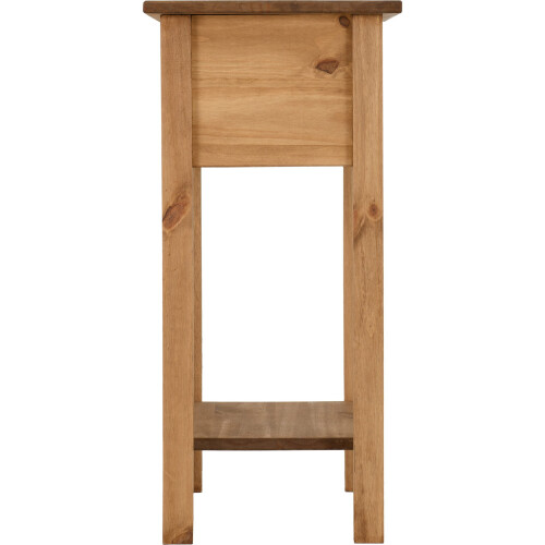 Corona 1 Drawer Console Table with Shelf Distressed Waxed Pine 1