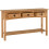 Corona 3 Drawer Console Table With Shelf Distressed Waxed Pine 7
