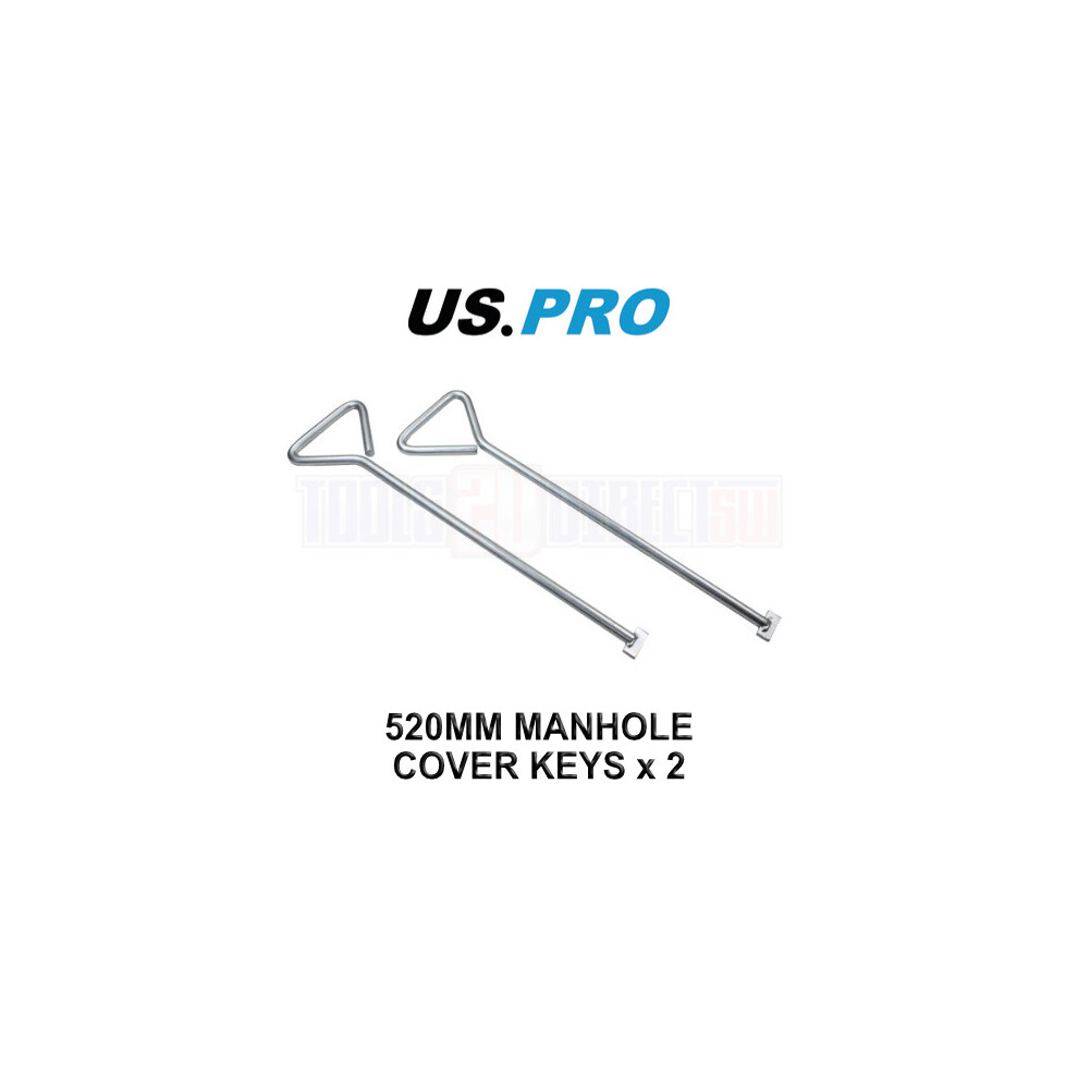 US PRO Tools 520MM T-End Manhole Cover Keys 2 Pack 2303