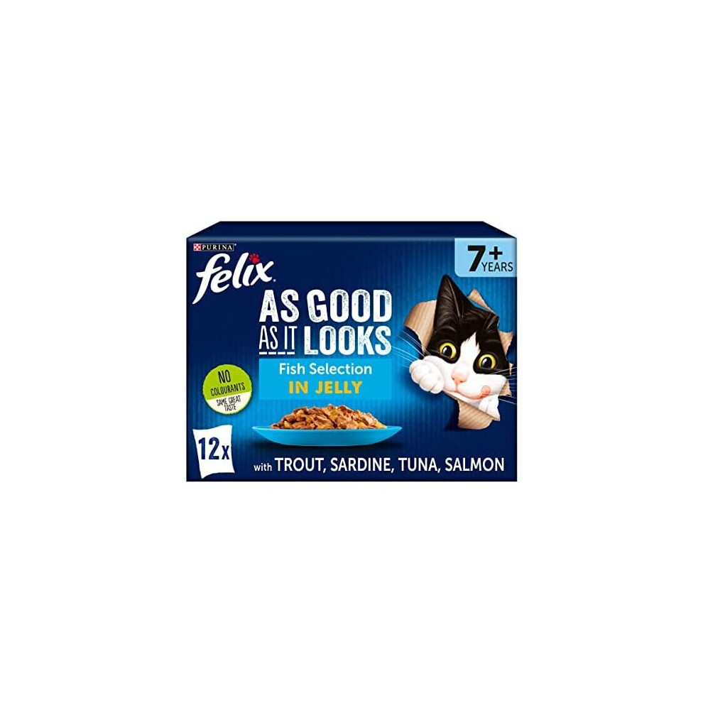 Felix As Good As It Looks Senior Cat Food Fish 12 x 100g