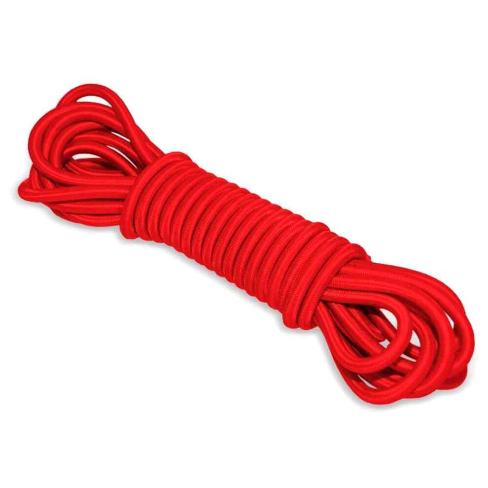 (10 metres / 32 ft, 12 mm) Red Elastic Bungee Rope Shock Cord Tie Down