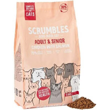 Scrumbles All Natural Dry Cat Food With 75% Chicken and Fresh Salmon, High Protein Food for Adults And Seniors, 2.5Kg,pink bag