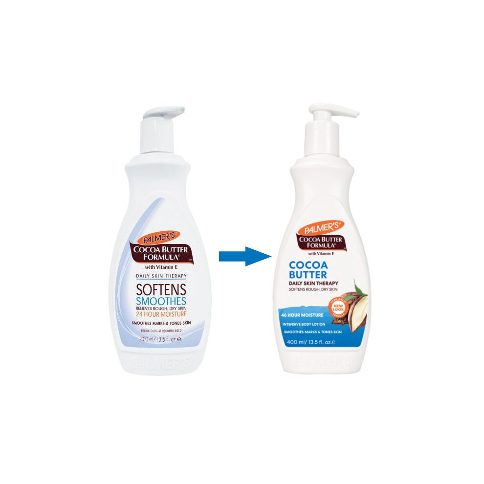 Palmers Cocoa Butter Formula Lotion with Vitamin E, 400ml - Deeply Hydrating All-Over Moisturiser for Dry Skin, Helps Reduce Stretch Marks & Blemishes