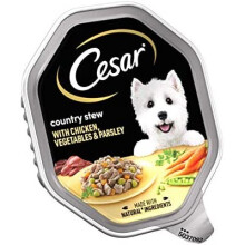 Cesar Country Stew Adult Wet Dog Food, Chicken, Vegetables & Parsley in Gravy 14 x 150 g Trays