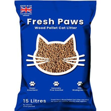 Fresh Paws Premium Wood Pellet Cat Litter, 15 L