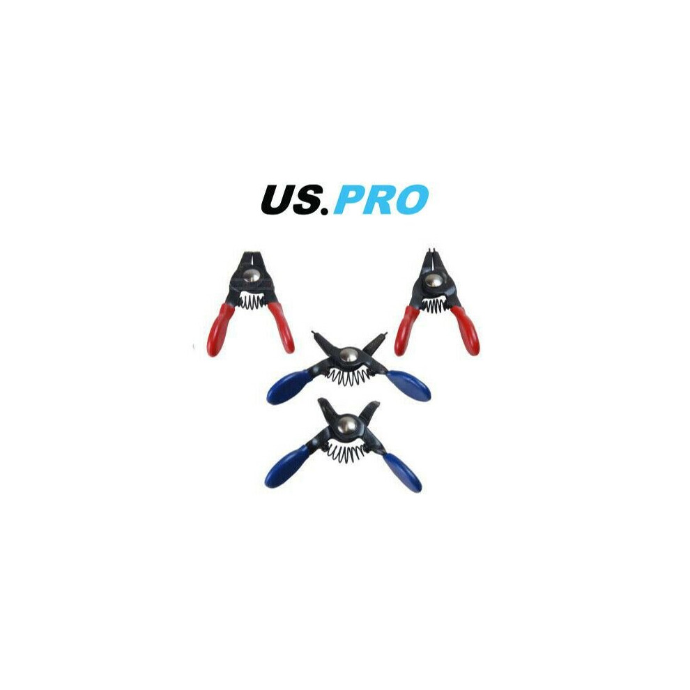 US PRO Tools 4pc Mini Circlip Pliers Plier Set 2990