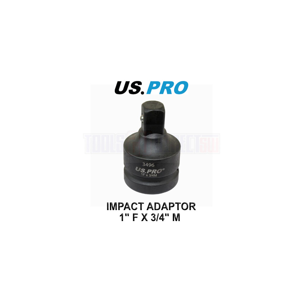 US PRO Tools Impact Socket Adaptor Step Up Adapter 1" Inch F to 3/4" Inch M 3496