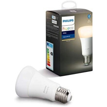 Philips Hue White LED Smart Light Bulb 1 Pack [E27 Edison Screw] 60W Equivalent, with Bluetooth, Works with Alexa, Google Assistant and Apple Homekit.