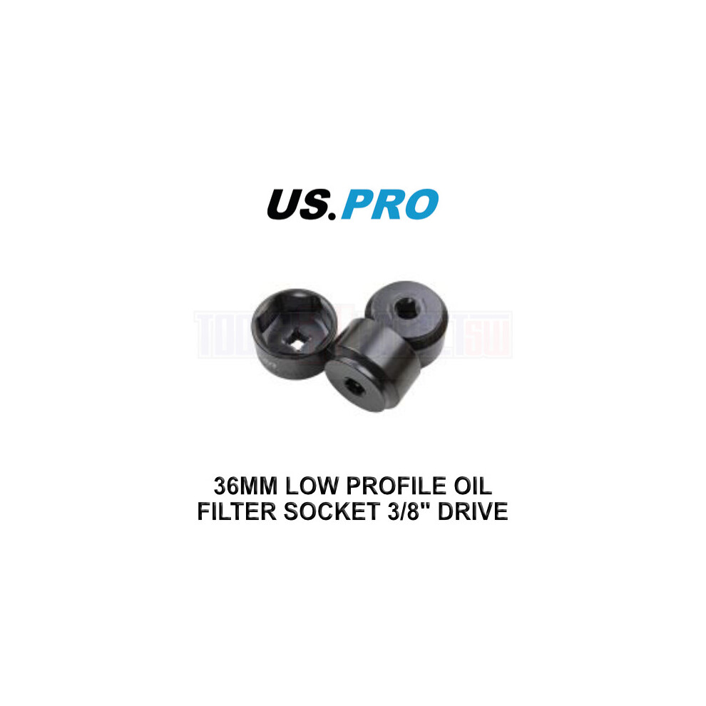 US PRO Tools 36mm Low profile Oil Filter Socket 3/8" Drive Cartridge Wrench 3456