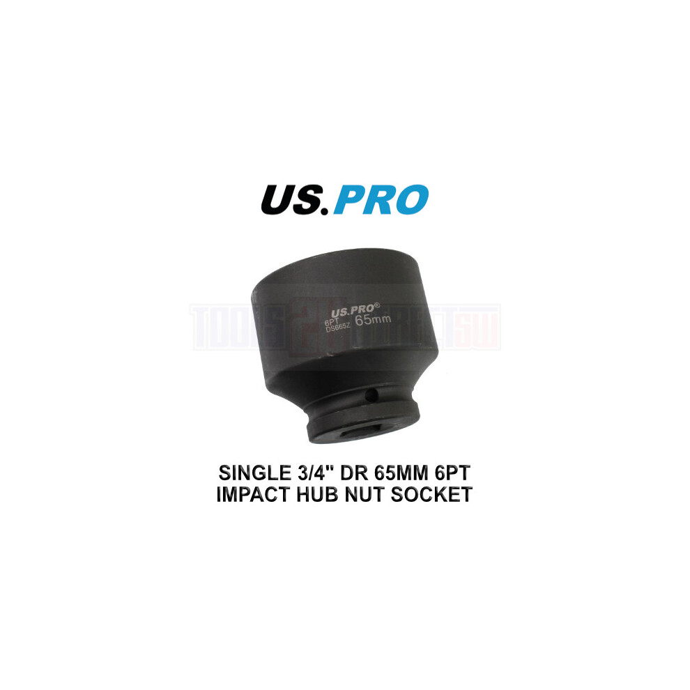 US PRO Tools 65mm 3/4" DR 6 Point Impact Hub Nut Socket 3715
