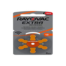 Rayovac Extra Advanced Hearing Aid Batteries, Size 13, Orange Tab, PR48, Pack of 60 - Free Frustration Packaging