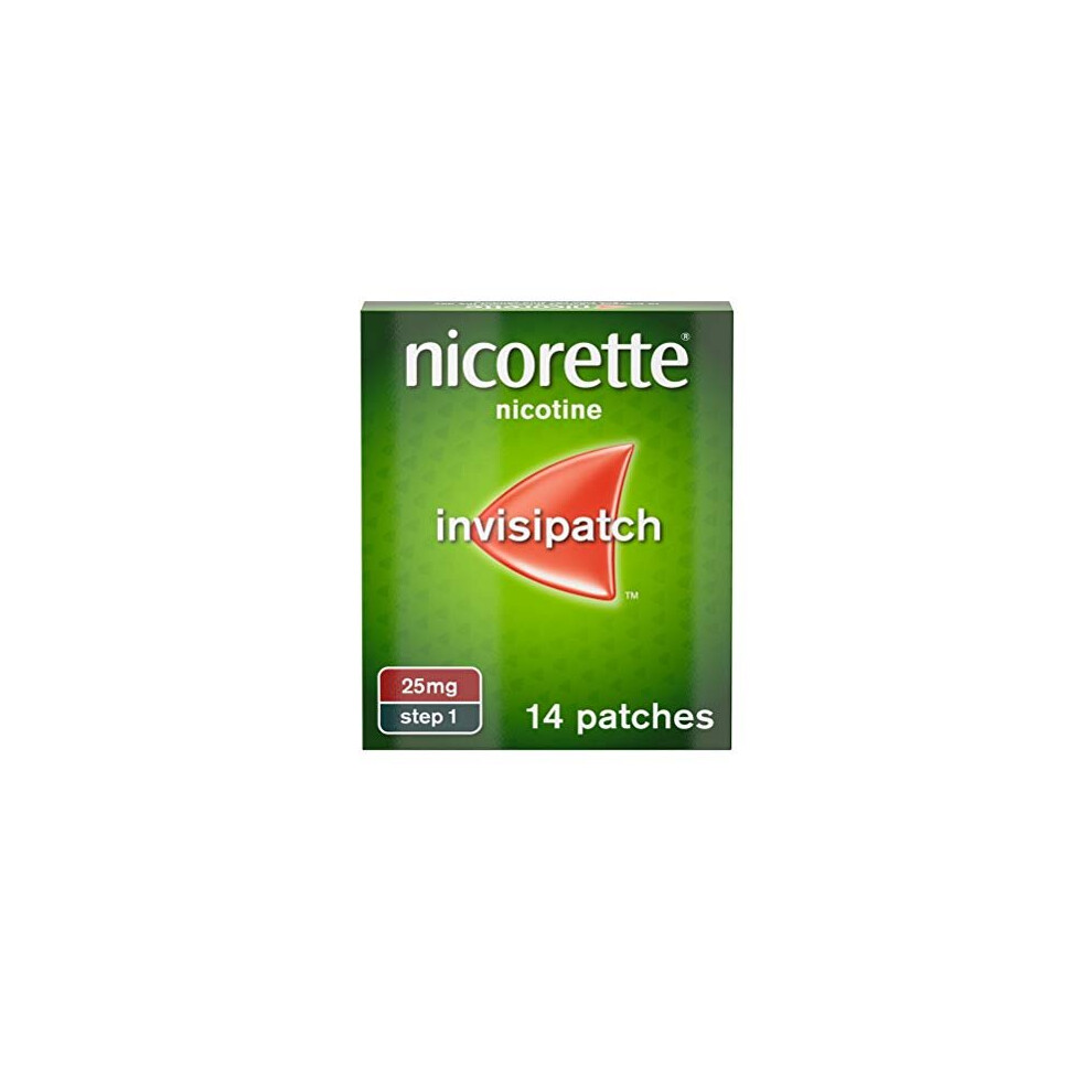 Nicorette InvisiPatch, Nicotine Patches, Step 1, 25 mg x 14 Nicotine Patches (Quit Smoking & Stop Smoking Aid)