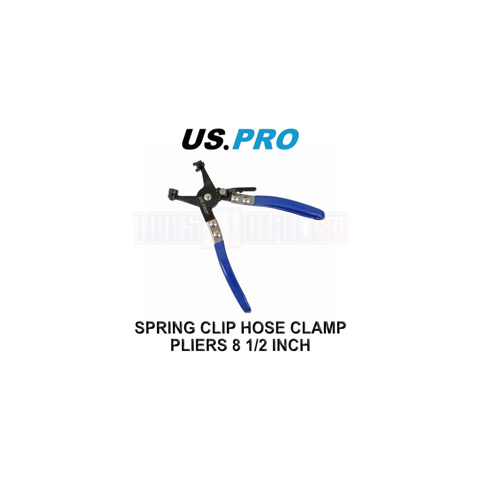 US PRO Tools Spring Clip Hose Clamp Pliers With Swivel Tips - 8 1/2 Inch 3591