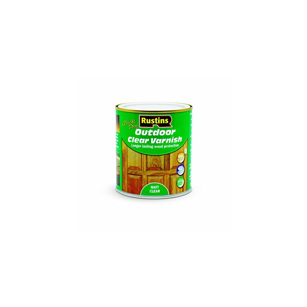 Rustins Quick Dry Outdoor Clear Varnish 500ml Matt