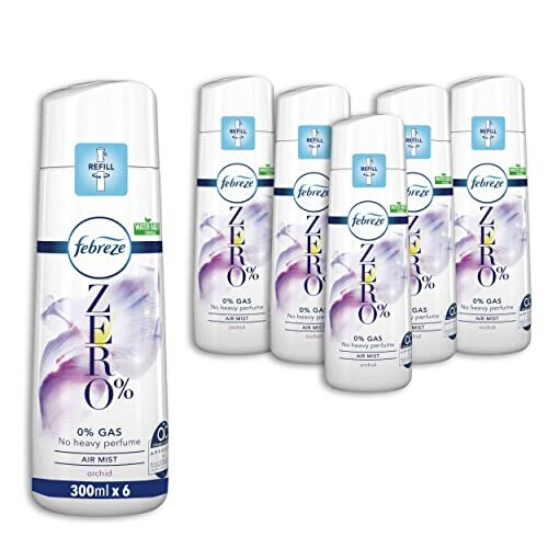 Febreze ZERO Air & Fabric Fresheners Mist Refills, 1.8 Litre (300 ml x