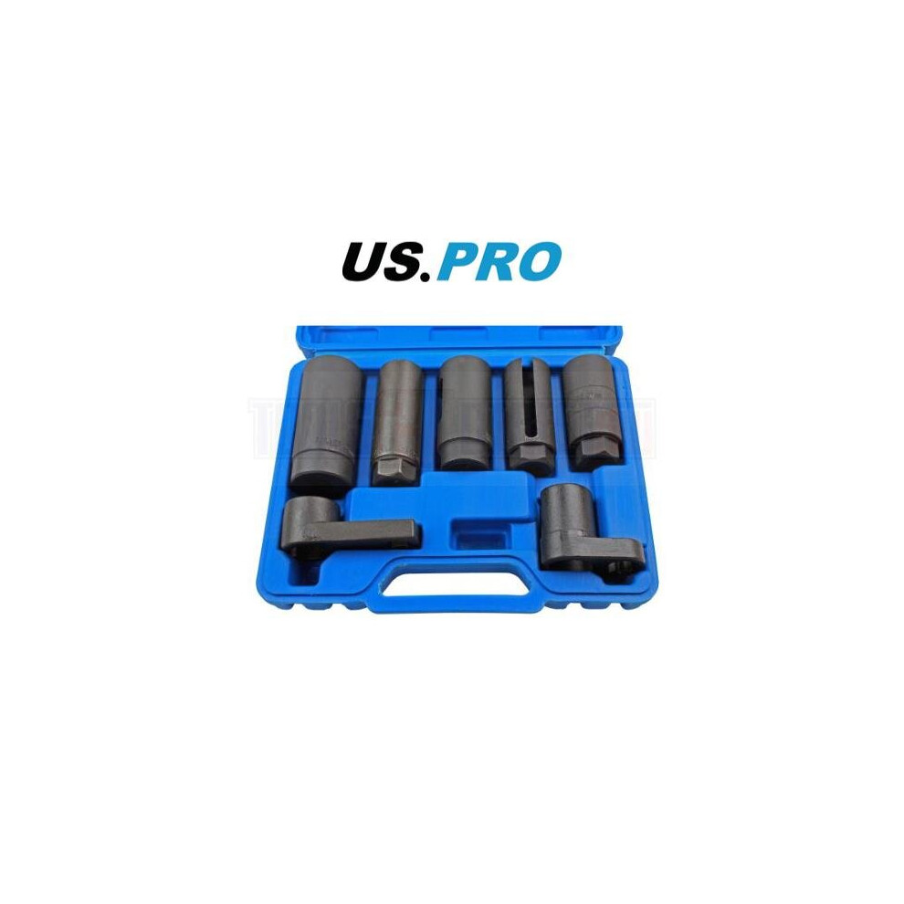 Us Pro Tools 7Pc Oxygen Lambda Oil Injector Etc Sensor Socket Set 5592