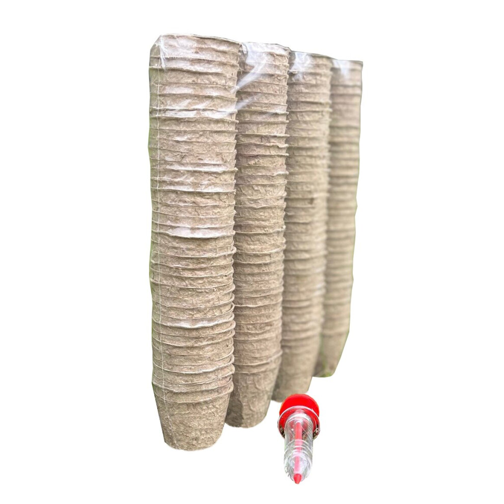 Selections 144 Round Fibre Biodegradable Plant Pots & Handheld Seed Dispenser