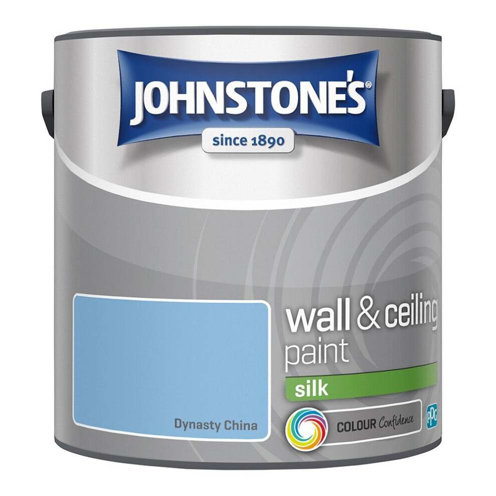 Johnstones Wall & Ceiling Silk Emulsion Paint 2.5L Dynasty China 5010426819013