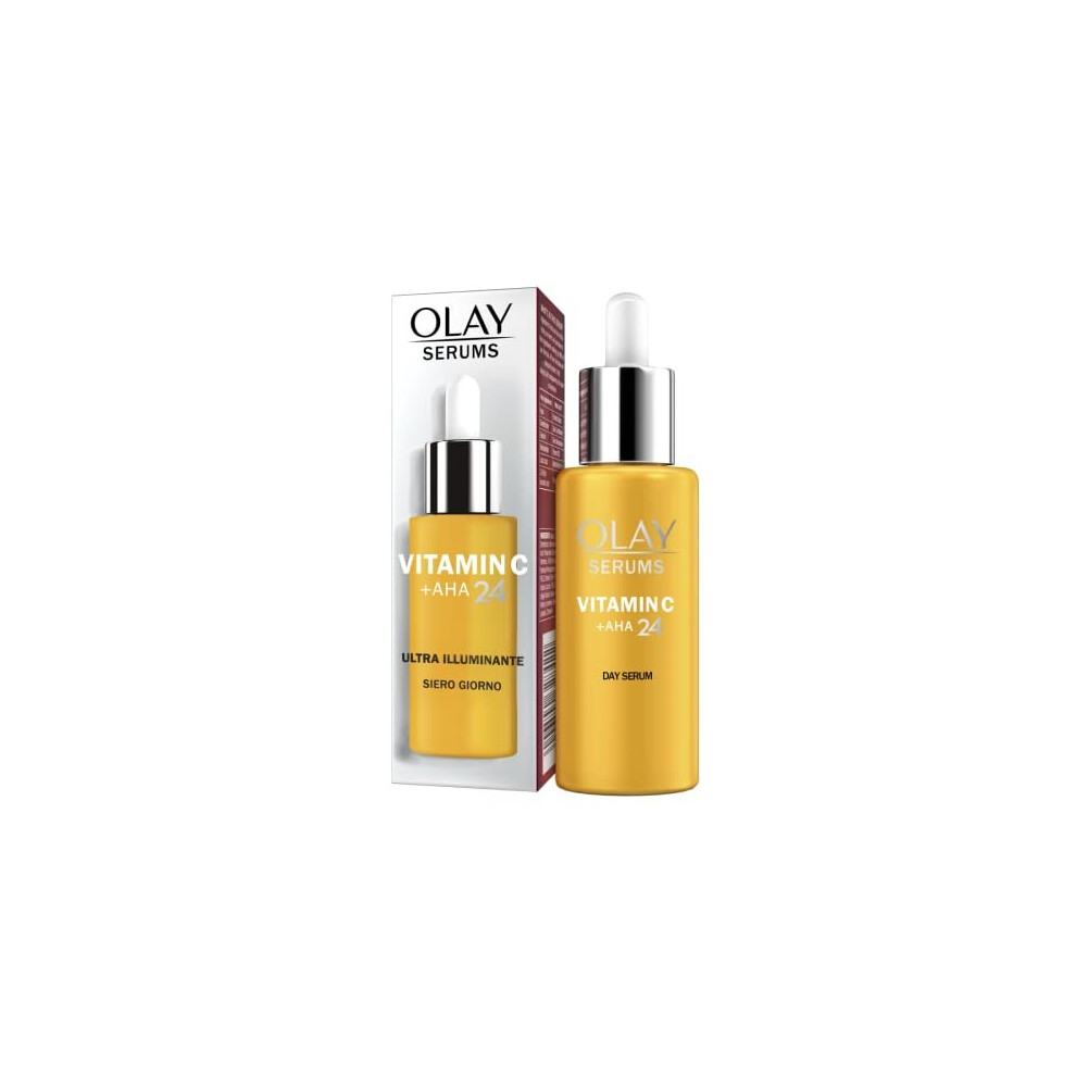 Olay Vitamin C + Aha24 Day Gel Serum With Vitamin C, Aha & Niacinamide For Bright And Even Skin Tone, 40Ml