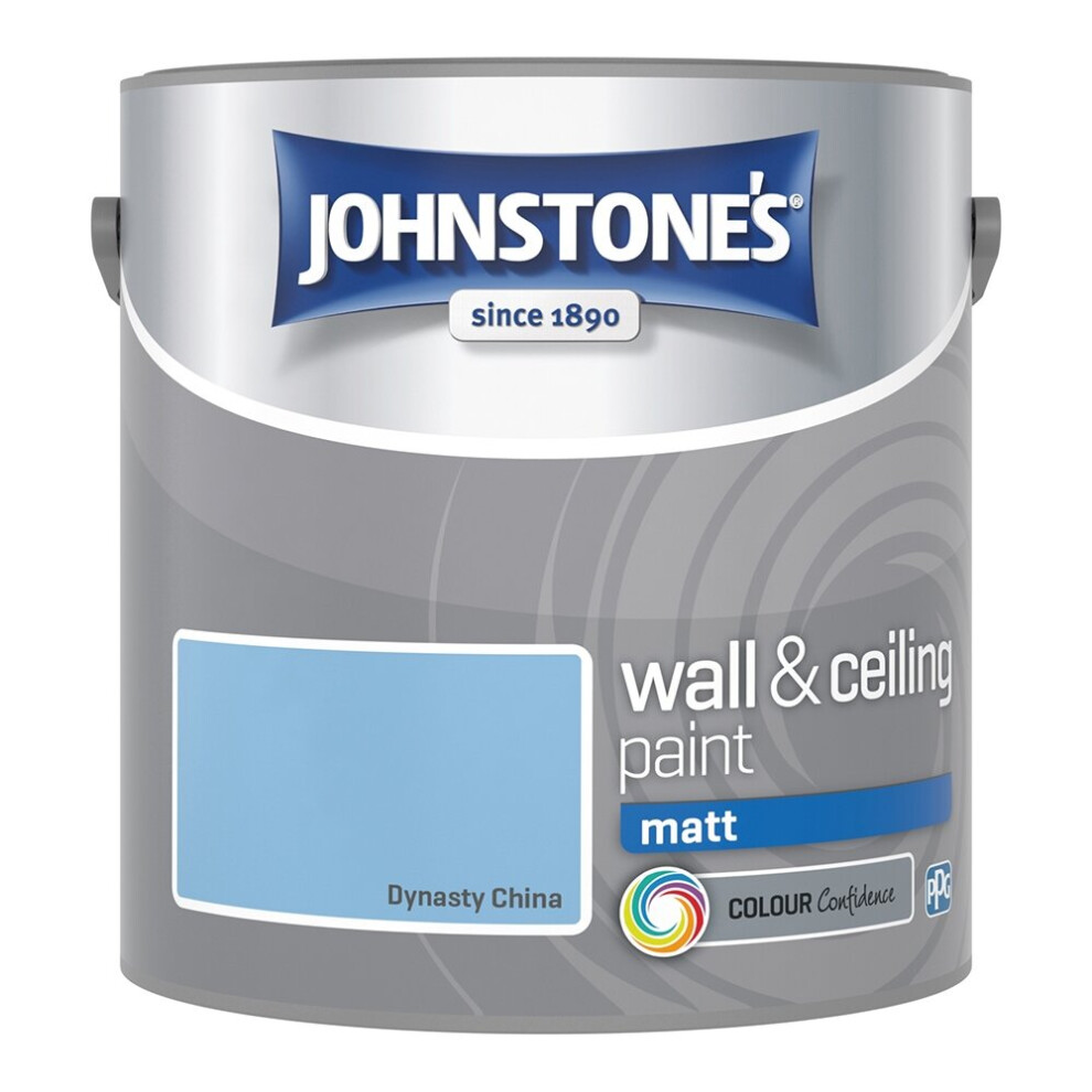 Johnstones Wall & Ceiling Matt Emulsion Paint 2.5L Dynasty China 5010426779331
