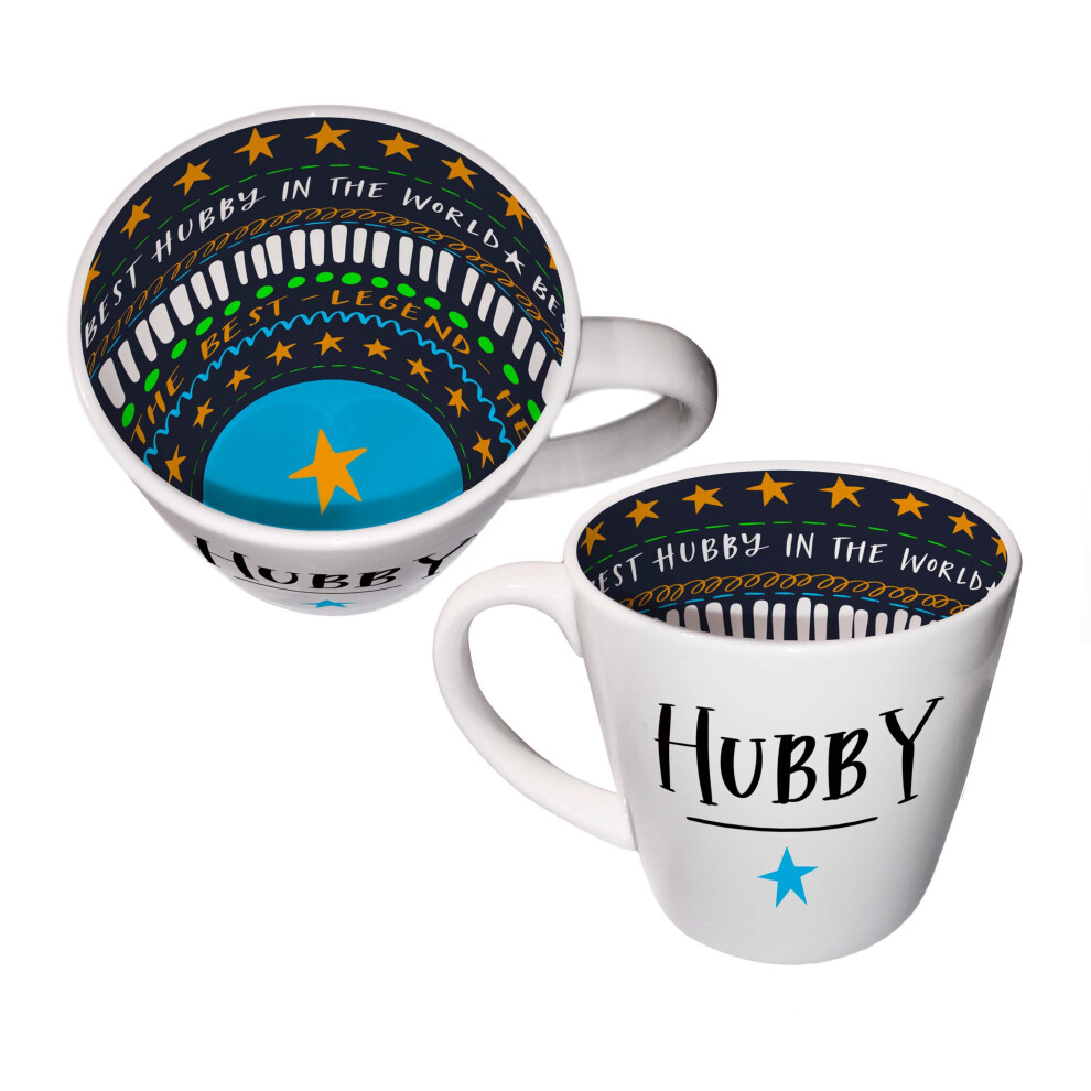 Inside Out Best Hubby In The World Novelty Mug In Gift Box For A Husband