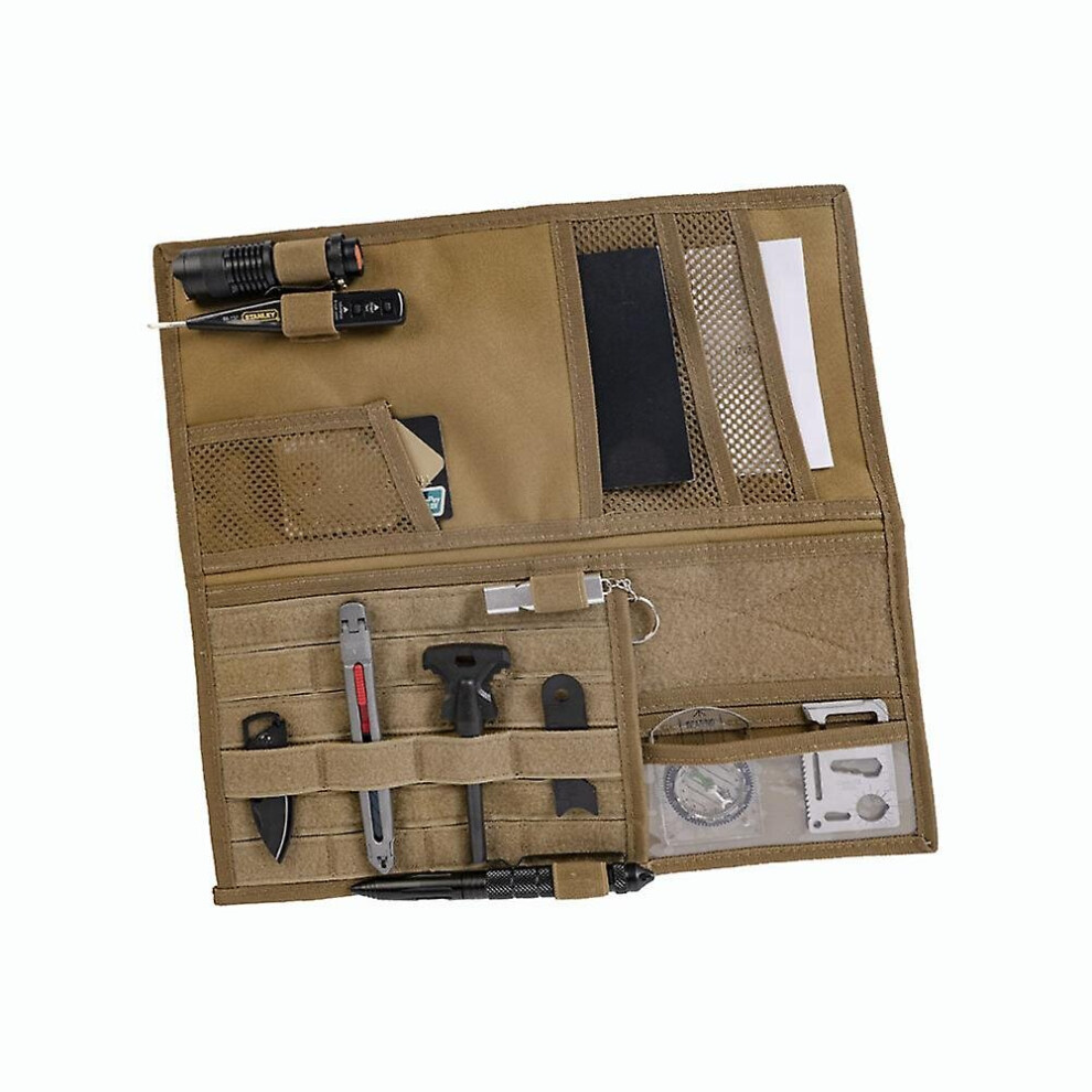 (Khaki) Truck Visor Panel Organizer For Car Vehicle Sun Visor Holder Pouch Storage Bag 764799502076