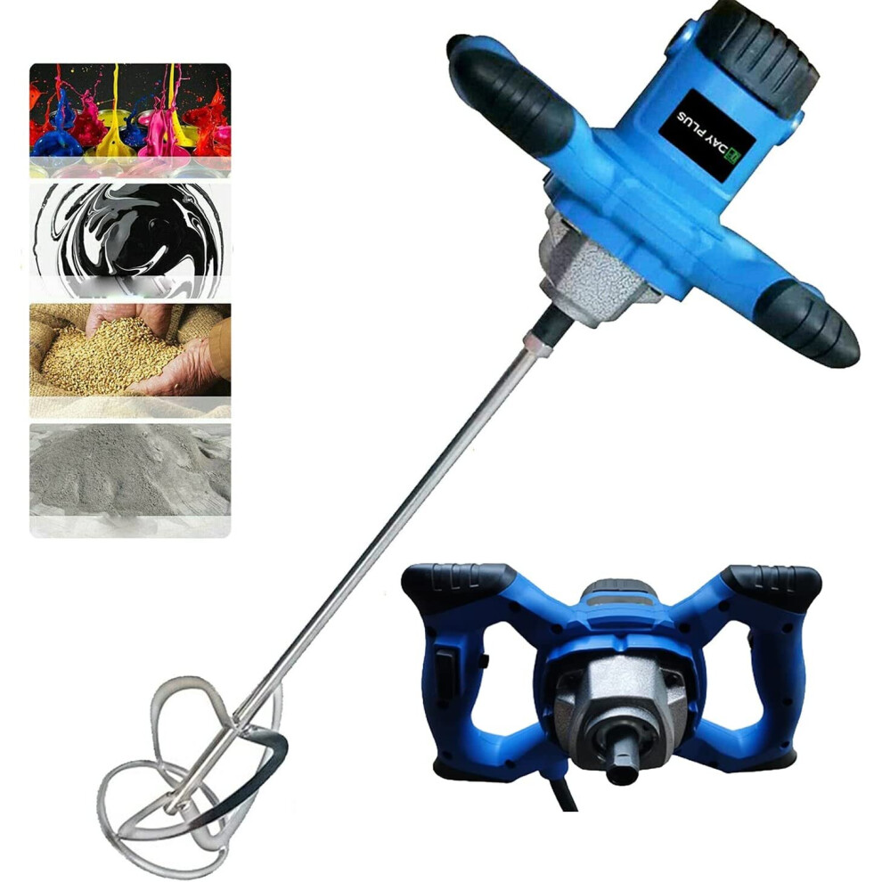 2600W Professional Paddle Mixers Cement Plaster Mortar Mixer Electric Building Industry Helper