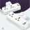 (UK plug) Outlet Extender Multi Sockets With Usb Type C 20w Pd And Qc 3.0 Wall Plug Adapter 2