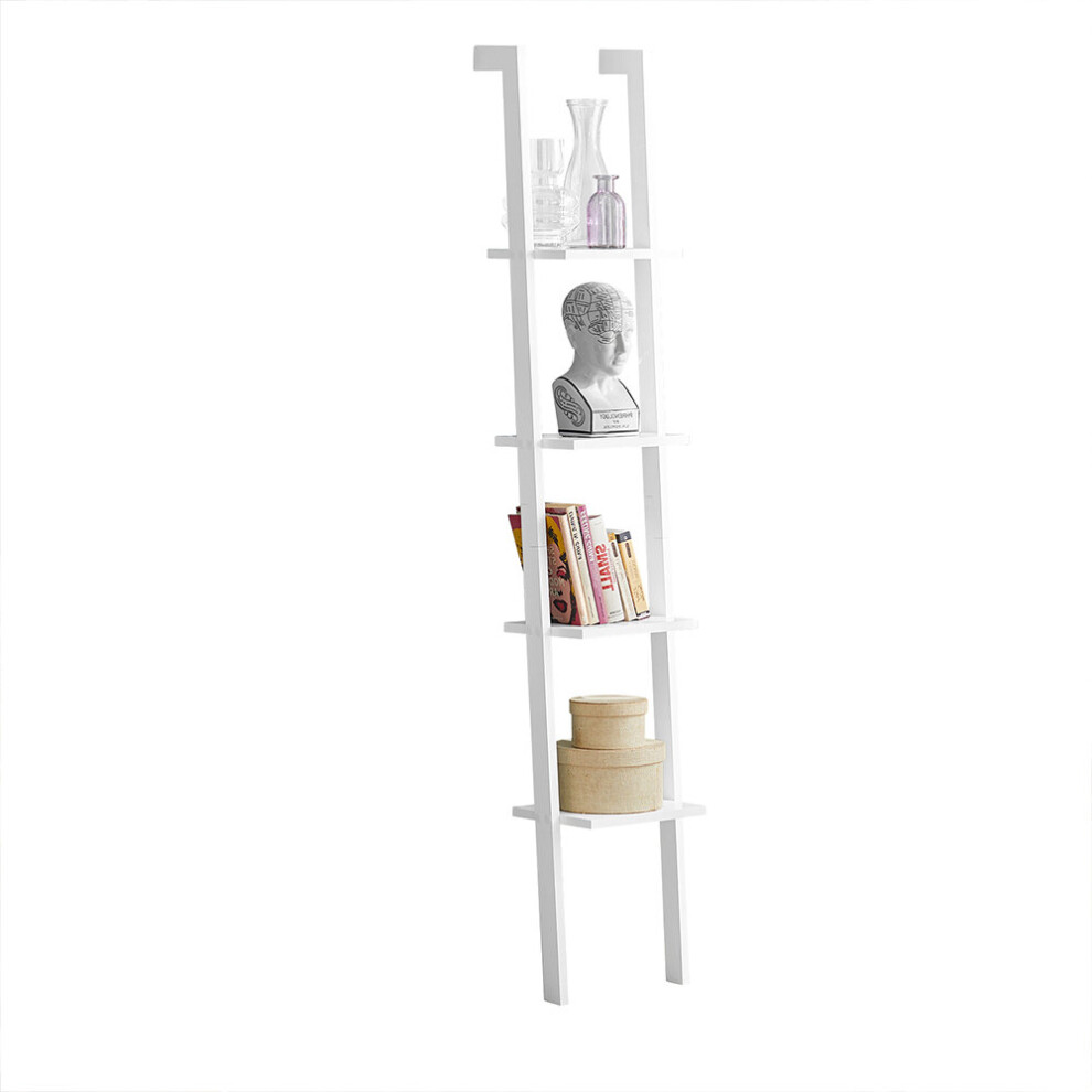 SoBuy® FRG15-W, 4 Tiers Ladder Shelf Bookcase Storage Display Shelving