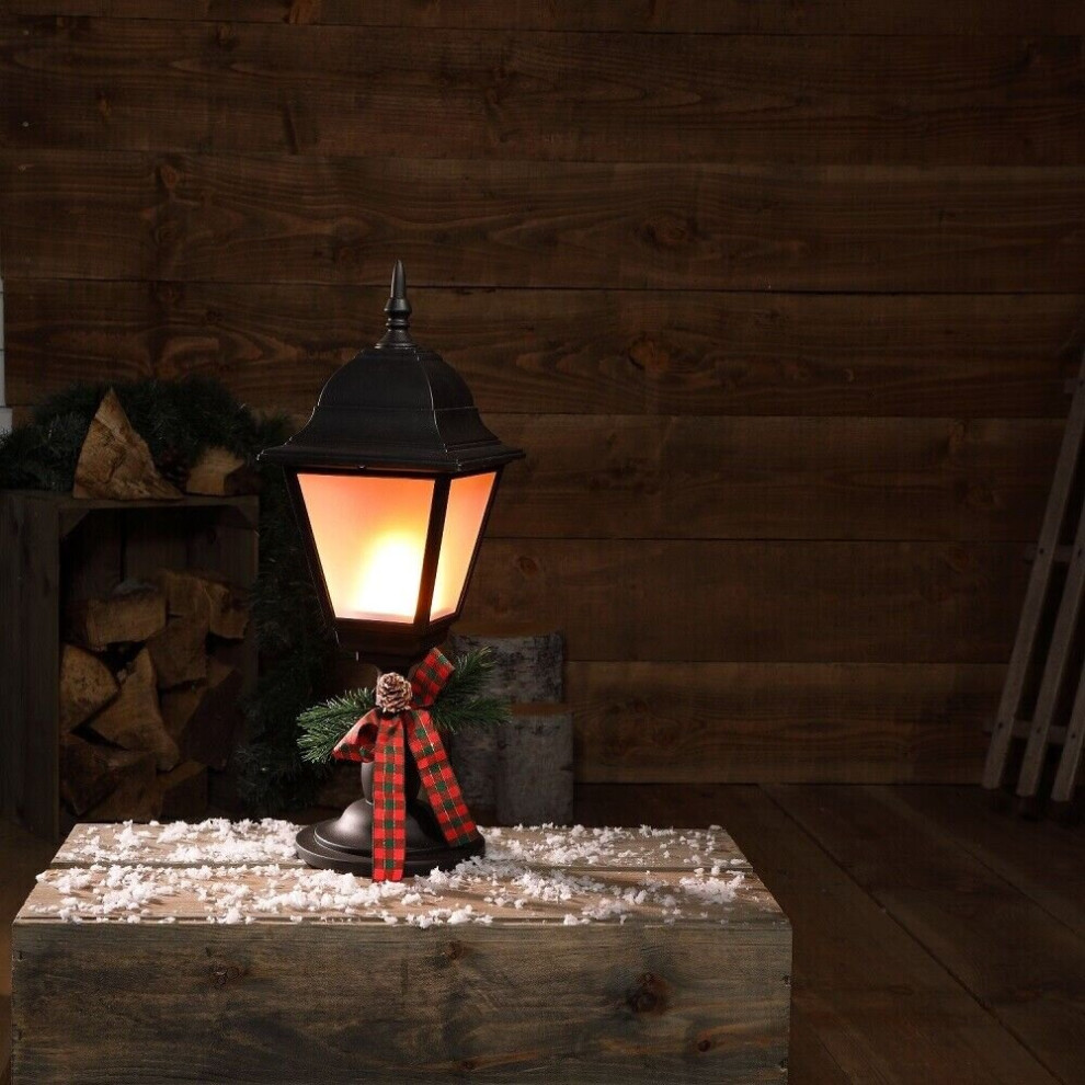 Noma Christmas Flame Effect Lantern 46Cm Warm Led Lights 9520301 White