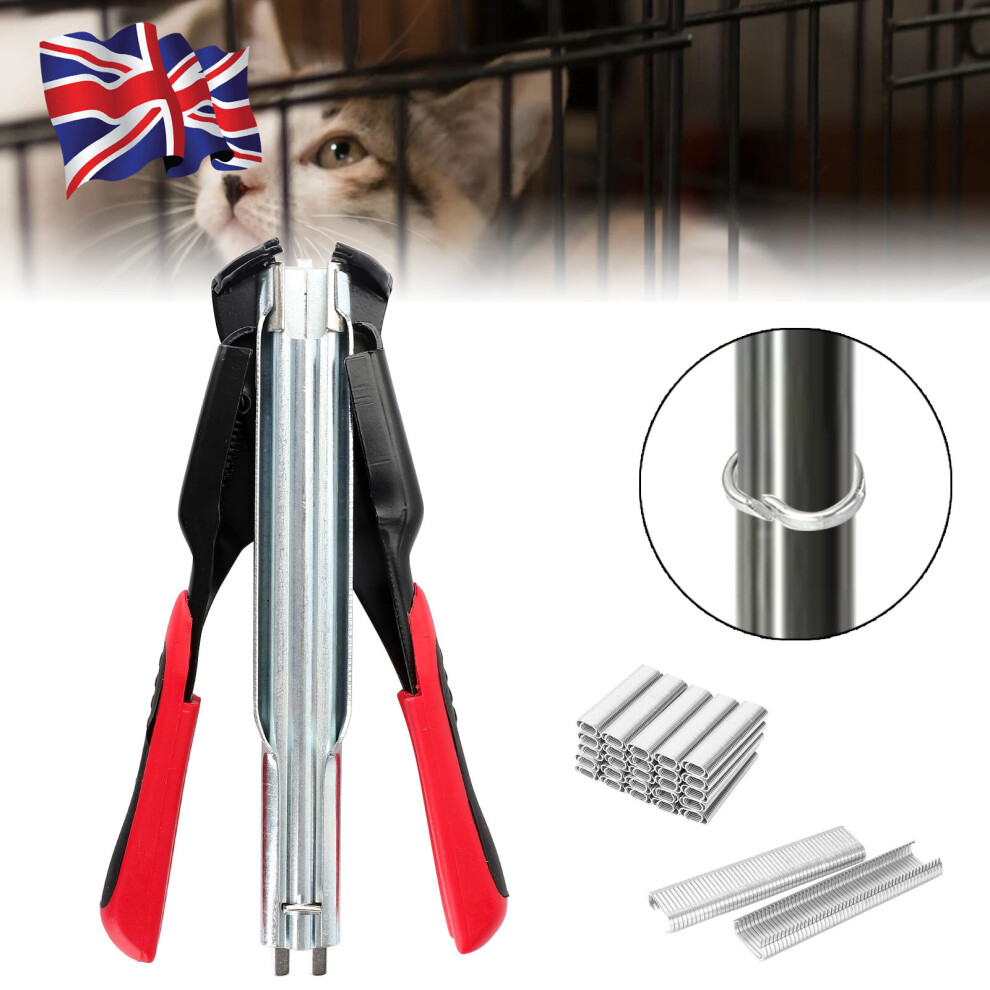 Hog Ring Pliers +2500*Galvanised Steel Auto Fencing Nailer Pet Cage 757510905515